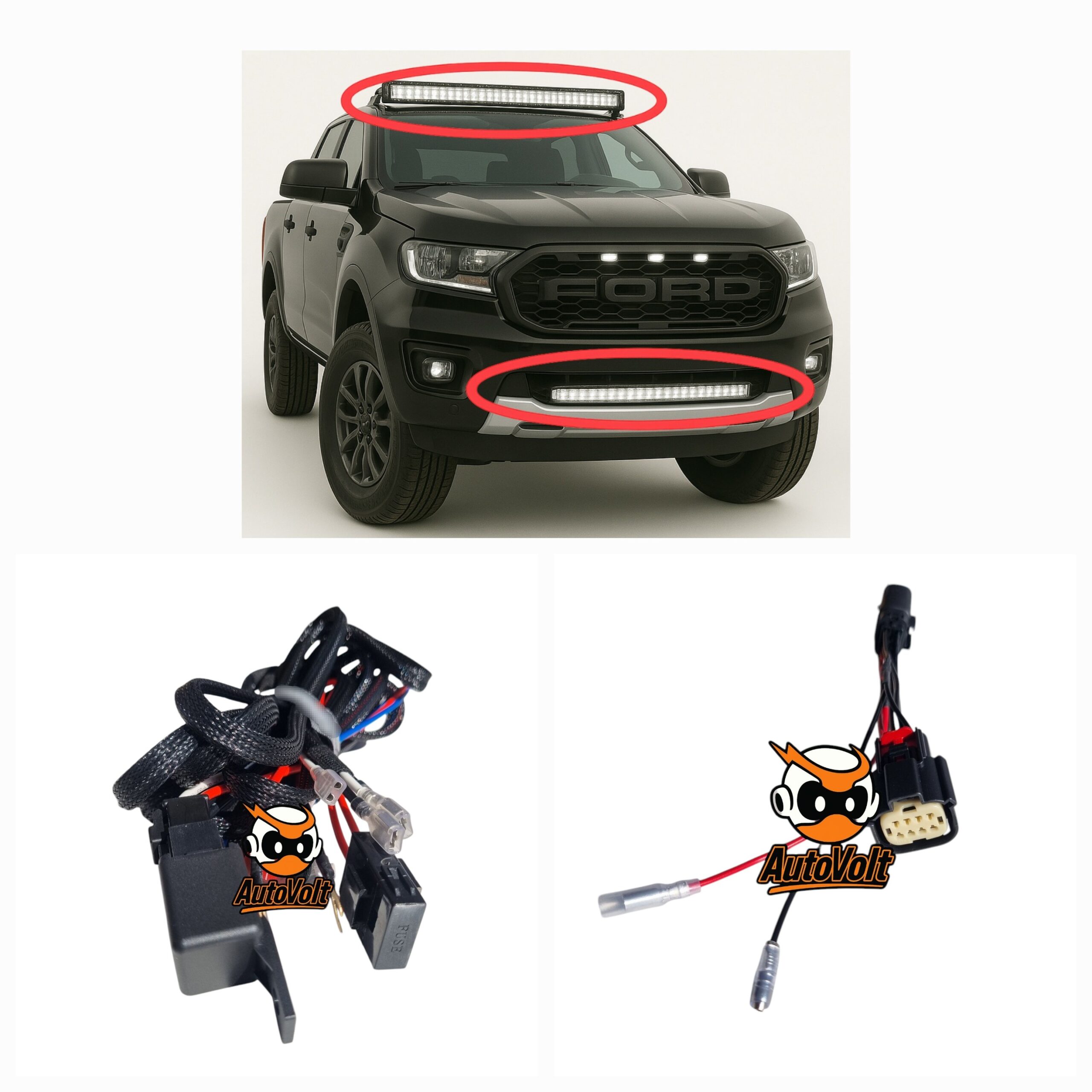 MrTailLight.com High Beam & Fog Light Kit For 2019+ Ford Ranger – Keeps Fogs On
