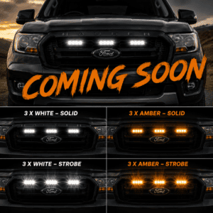 Ford Ranger LED Grille Strobe Lights - White & Amber Dual Colour 12V | Voltis